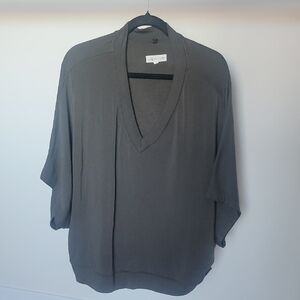 Lou & Grey For LOFT Olive Green V-Neck Top